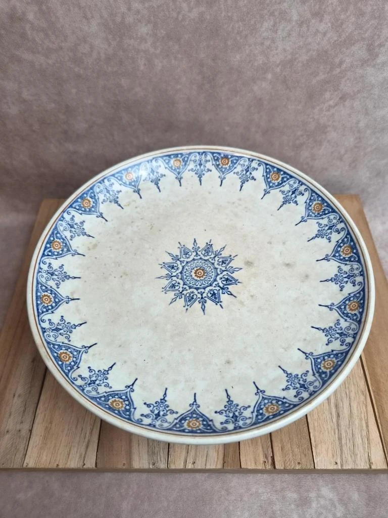 Compotier terre de fer Saint-amand model 6014 – blauw en goud oosterse decor – photo 2